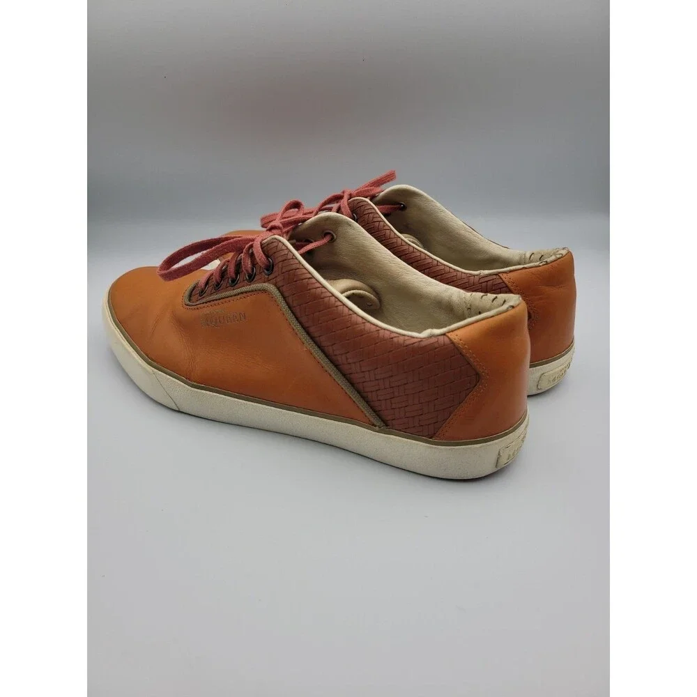 Puma Alexander McQueen Tan Woven Leather Sneakers 356139-02 Men's Size 10 MCQ